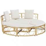 Cumpara ieftin Pat lounge pentru exterior fara baldachin Poly Rattan