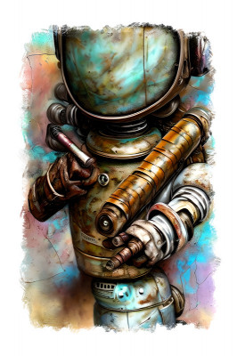 Sticker decorativ, Astronaut, Maro, 85 cm, 9274ST foto