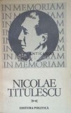 Cumpara ieftin In memoriam nicolae titulescu - 1982 - Traduceri: Ion Grecescu ($J82)