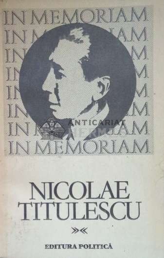 In memoriam nicolae titulescu - 1982 - Traduceri: Ion Grecescu ($J82)