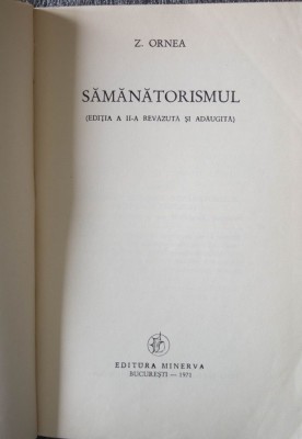 Z. Ornea - Sămănătorismul (ediția a II-a, 1971) foto