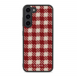 Husa Samsung Galaxy S23 - Skino Gingham Red, rosu bej