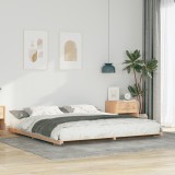 VidaXL Cadru de pat de podea Maro 180 x 210 cm Lemn masiv de pin
