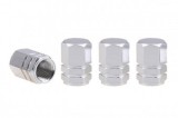 Capacele Valve Auto Hexagonale Argintii - Set 4 Bucati - Ornamente Exterioare Tuning