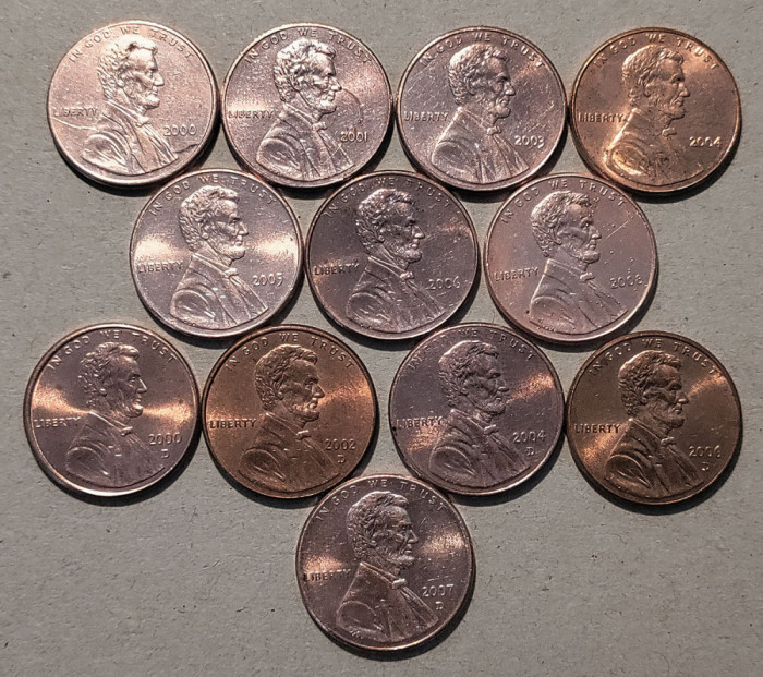 1 cent USA - SUA (2000 - 2009)