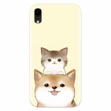 Husa silicon pentru Apple Iphone XR, Two Cat