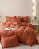 Cumpara ieftin Lenjerie Pat Dublu Jacquard Finet 6 Piese Jojo Home, Maro: Cearceaf, Pilota, Fete Perna 70x70, 55x80. 140x200, 160x200, 180x200 cm