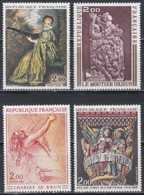 Franta 1973 - Arta franceza, 4 Serii, MNH foto