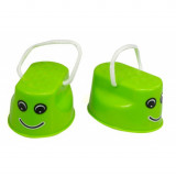 Set 2 bucati inaltator picioare cu siret pentru copii, jucarie senzationala verde