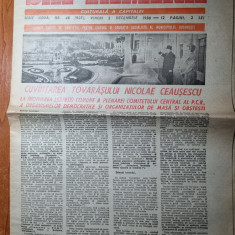saptamana 2 decembrie 1988-articol nadia comaneci, cuvantarea lui ceausescu