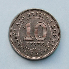 MALAYA AND BRITISH BORNEO - 10 Cents 1957 foto