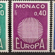 PC98 - Monaco 1970 Europa CEPT, serie MNH, 3v