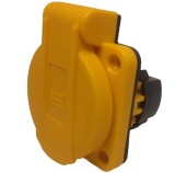 Priza schuko incastrabila galbena pentru tablouri electrice 16A IP54, METE