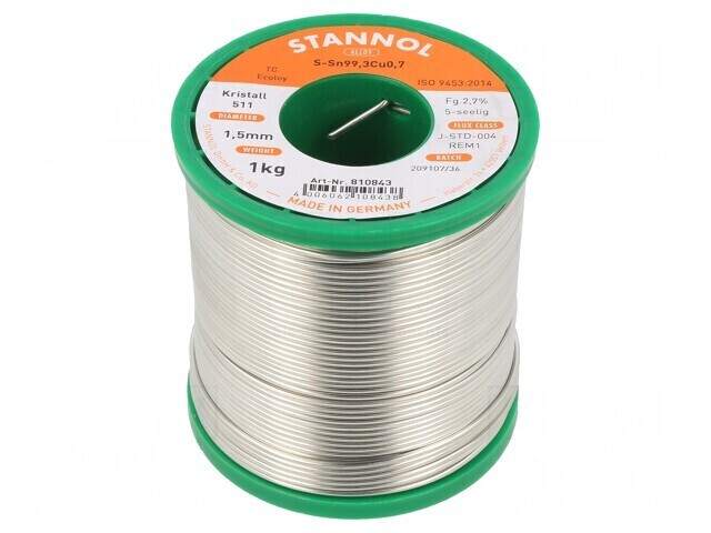 S&acirc;rmă de lipit fără plumb 1,5mm 1kg