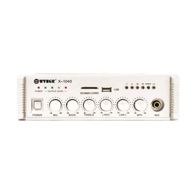 Amplificator de linie WVNGR X-1040, 40 W, USB, suport SD, 2 x intrare auxiliara foto