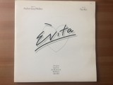 EVITA andrew lloyd webber tim rice 2 LP dublu disc vinyl musical pop booklet VG+, MCA rec