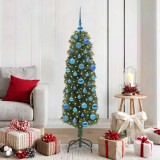vidaXL Brad de Crăciun artificial Verde 150 cm PVC și oțel și plastic 3394937