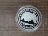 Moneda BNR 500 lei 2003 , uncie argint, Centenarul Societatii Numismatice Romane