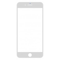 Geam Ecran Apple iPhone 8 Plus, cu Rama si Adeziv OCA, Alb