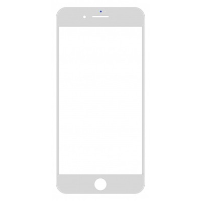 Geam Ecran Apple iPhone 8 Plus, cu Rama si Adeziv OCA, Alb foto