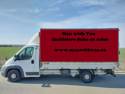 Man with van servicii de transport mutari inchiriere duba cu sofer duba cu lift foto