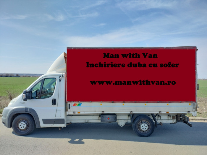 Man with van servicii de transport mutari inchiriere duba cu sofer duba cu lift