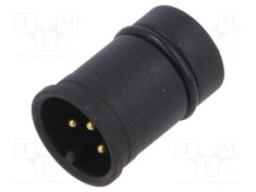 Conector M12 tată 5 pini 4A 60V IP67 LUTRONIC pentru montare pe panou