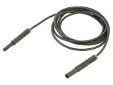 Cablu de măsurare ST&Auml;UBLI 19A 2m cu mufă și soclu banană 4mm negru