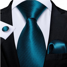 Set cravata + batista + butoni - matase - model 394 foto