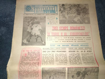 ZIARUL SPORTUL SUPLIMENT FOTBAL 3 OCTOMBRIE 1986 foto