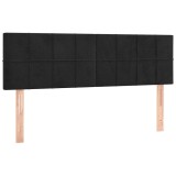 Cumpara ieftin Tablii de pat, negru, 144x5x78/88 cm, catifea