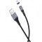 Cablu Date si Incarcare USB la Lightning XO Design NB125, 2A, 1 m, Negru