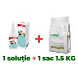 Solutie indepartare pete lacrimi pentru caini Bioline + Hrana uscata pentru caini cu miel Superior Care White Dogs 1.5 KG