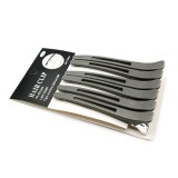 Set de 2 unități: Cleme pentru păr Pro Master, 6 bucăți, gri