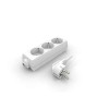 Prelungitor Zelux cu 3 prize, lungime cablu 1 metri, alb, 3x16A