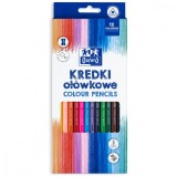 Set 12 creioane colorate triunghiulare si ascutitoare, Herlitz, Oxford