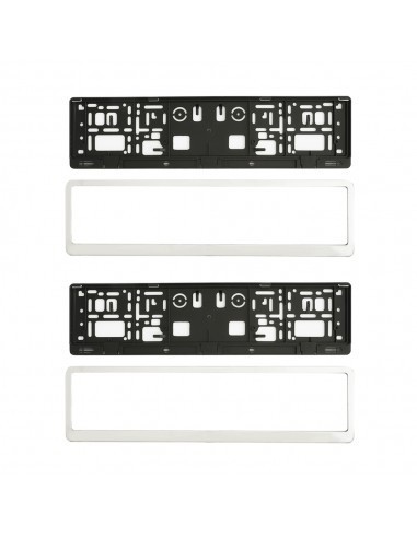Suport Numar Inmatriculare Cromat Set 2 Buc Mega Drive