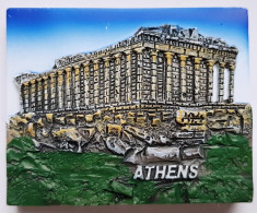 Magnet frigider Atena, Grecia, din rigips, 7X5 cm foto