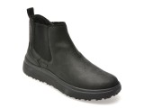 Ghete GEOX negre, U56FZB, din piele naturala