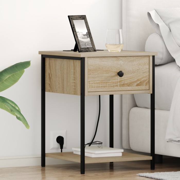 vidaXL Dulap de noapte Stejar sonoma 42 x 41 x 56 cm Lemn compozit