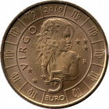 San Marino 5 Euro 2019 - (Zodia Virgo/Fecioara) 26.95 mm, SM1, KM-584 UNC !!!, Europa