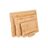 Tocator bambus, set 3 buc/set RUHHY, plus suport