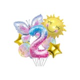 Decor balon folie Fată a 2-a Aniversare