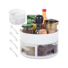 Organizator rotativ pentru sertarul de bucatarie - sistem practic de organizare - organizator de sertare cu compartimente rotative foto