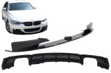 Kit difuzor bara spate dublu si prelungire bara fata BMW Seria 3 F30 F31
