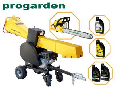 Pachet ProGARDEN MTL15E Masina de taiat lemne, 15CP, benzina + MF3545 motoferastrau 450mm, 3.4CP + 4L ulei ProAdvanced PowerfulTools foto