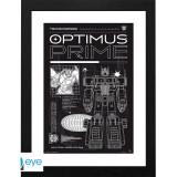 Poster cu Rama Transformers - Optimus Schematic (30x40), Abystyle