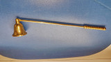 E917-Stingator lumanari bronz masiv aurit 26 cm.