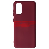Husa Silicon Burgundy Samsung Galaxy S20, High Copy, Protectie Premium