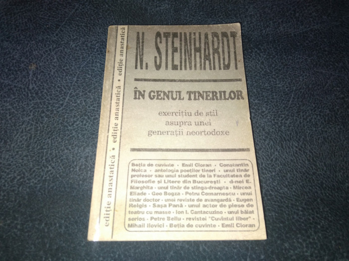 N STEINHARDT - IN GENUL TINERILOR